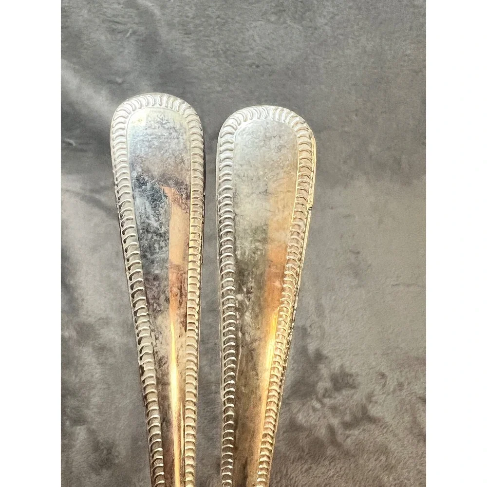 Vintage Italy Silver Plated Salad Servers 10